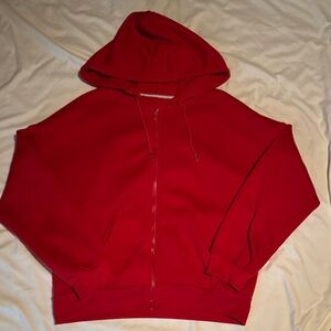 Red Zip-Up Hoodie